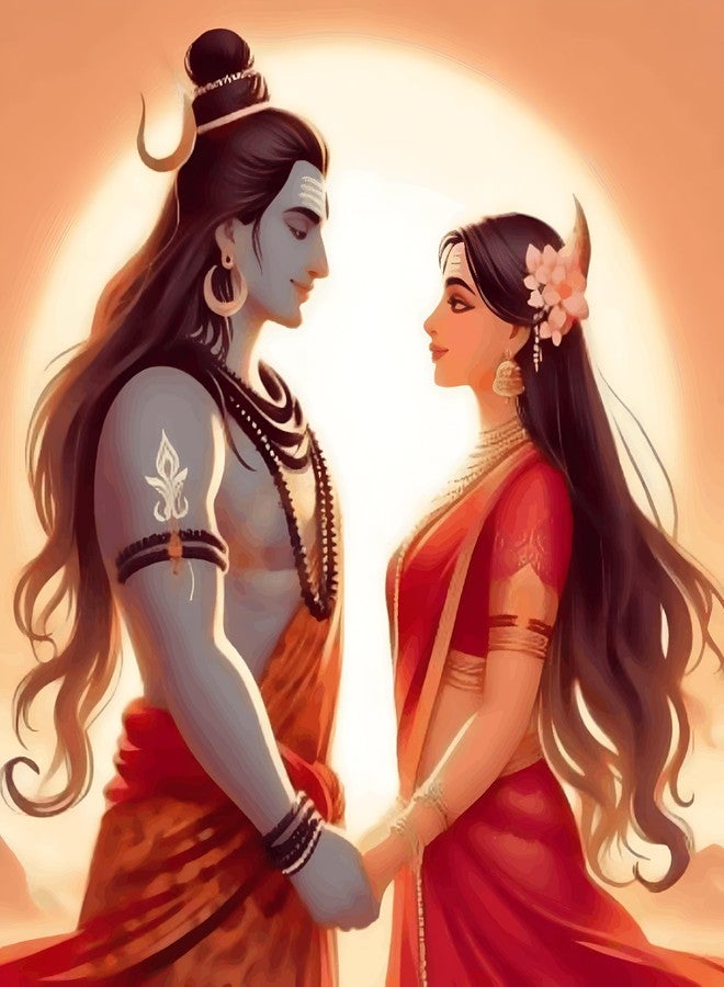 Paint Waint Lord Shiva Paint by Numbers Kit for Adults & Kids 35 X 40 cm 24 Colors (Canvas Board, PW19) - Image 1
