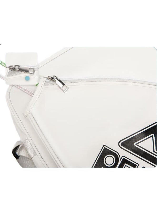 Peak Badminton Bag, Single Shoulder Large Capacity Sports Bag, White - Image 2