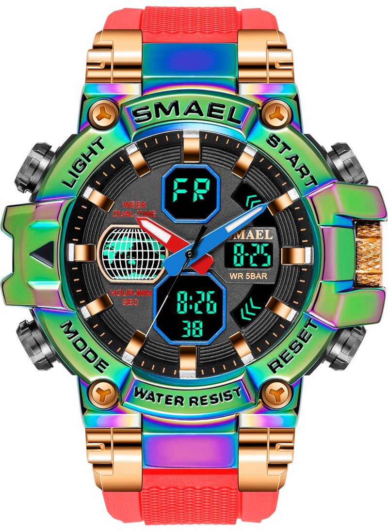 SMAEL Colorful alloy watch men's outdoor sports waterproof multi-function electronic watch  - Image 1