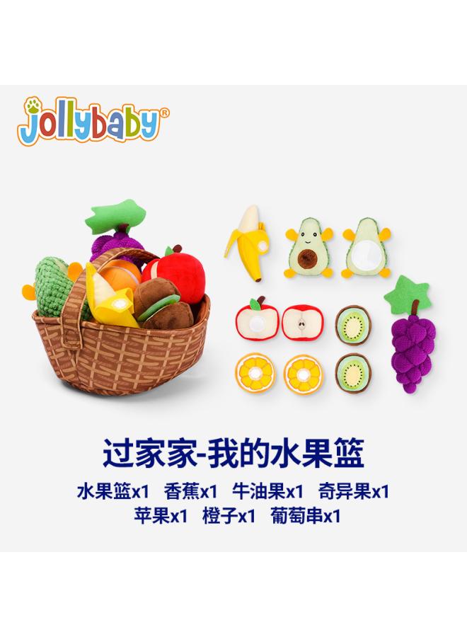 Jollybaby Playhouse Fruit And Vegetable Basket Early Education Educational Toys Newborn Infant Cognitive Enlightenment 0- Years Old