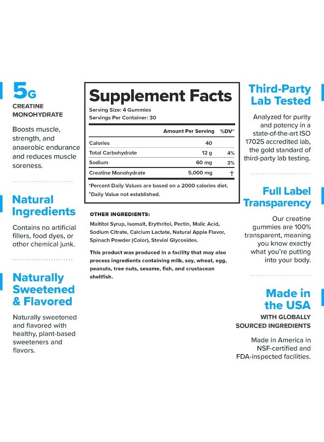 Legion Creatine Monohydrate Gummies - Clean Creatine Chewables For Muscle Gain, Improving Endurance And Post Workout Recovery - Image 2