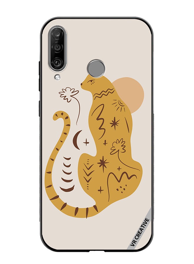 VR CREATIVE Protective Case Cover For Huawei P30 Lite Boho Cute Leopard Animal Design Multicolour - Image 1