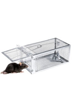 HomarKet 2-Piece Mouse Trap Small Animal Humane Live Cage Rat Mouse Chipmunk Rodent Voles Hamsters Trap 1 Door Humane Live Animal Mouse Cage Rat Mouse Mice Traps for Indoor and Outdoor Rat Cage  - Image 5