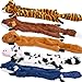 SHARLOVY Dog Squeaky Toys 5 Pack Pet Crinkle Toy No Stuffing Animals Plush Dog Chew for Large and Medium Small Puppy Teething for Boredom - Image 3