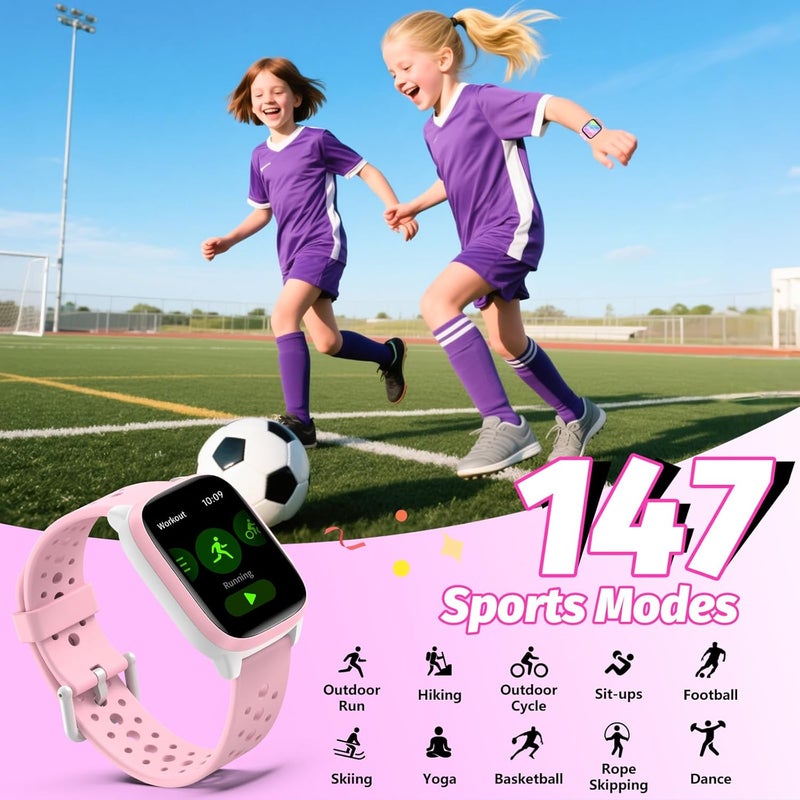 Smartwatch for Children, Activity Tracker 1.5 Inch for Boys, Health and Sleep Monitor, Heart Rate, Puzzle Games, Works Without App/Phone, Gift for Girls 6-15 Years - Image 3