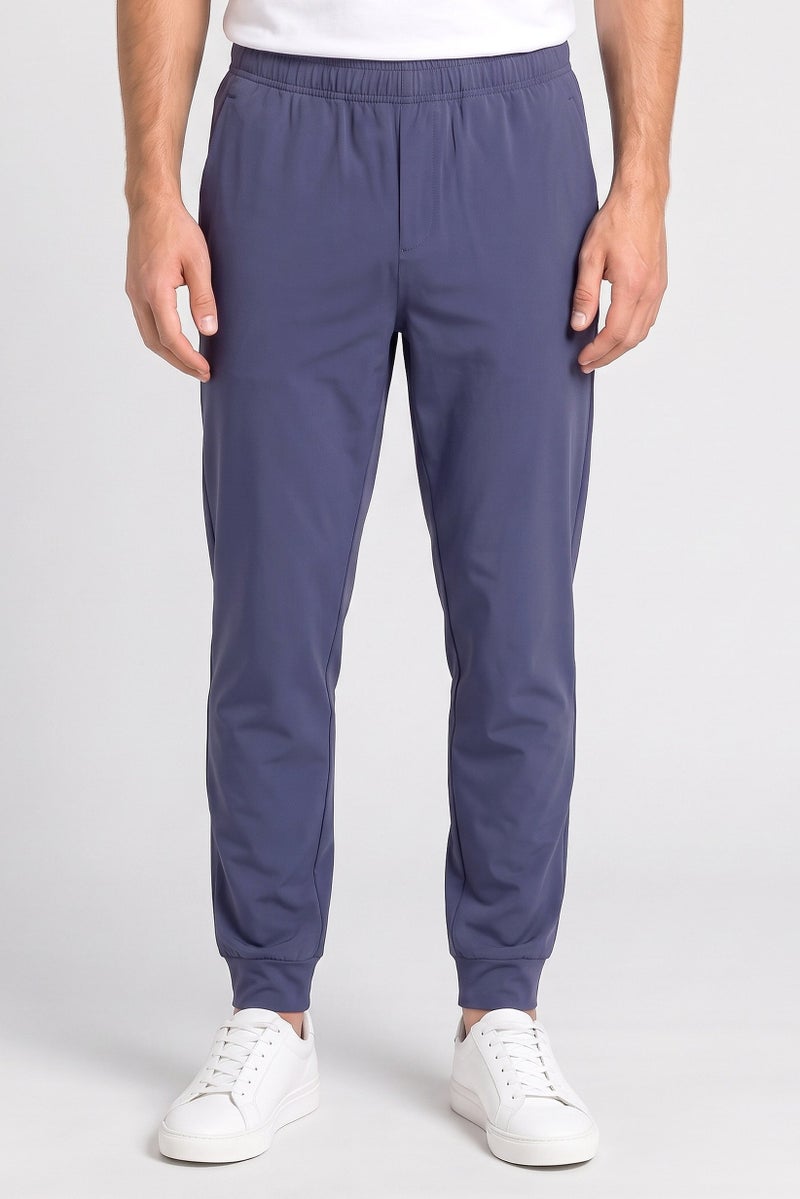 RBX Men Sportswear Fit Outdoor Track Pants, Dusty Blue - Image 1