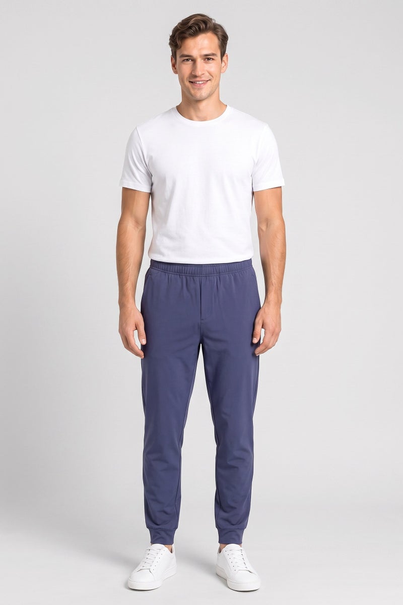 RBX Men Sportswear Fit Outdoor Track Pants, Dusty Blue - Image 2