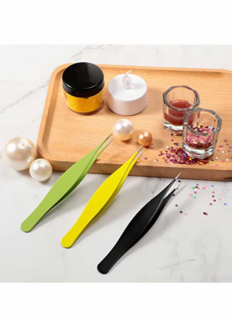 KASTWAVE Tweezers Stainless Steel Pointed 3 Pieces for Ingrown Hair Blackhead Remover Precision Eyebrow and Splinter Removal Tweezers - Image 5