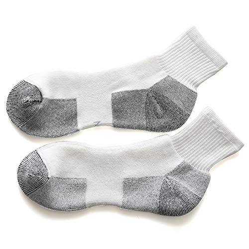 WANDER Men's Athletic Ankle Socks 3-8 Pairs Thick Cushion Running Socks for Men&Women Cotton Socks 7-9/9-12/12-15 (8 Pair A0-white, M) - Image 3