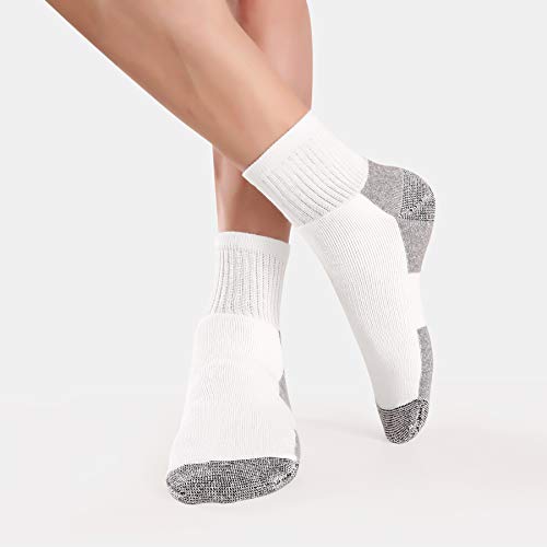 WANDER Men's Athletic Ankle Socks 3-8 Pairs Thick Cushion Running Socks for Men&Women Cotton Socks 7-9/9-12/12-15 (8 Pair A0-white, M) - Image 4