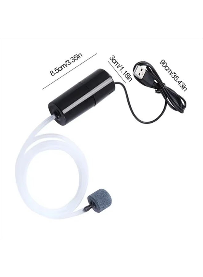 HUANXIN HOME Portable Mini USB fishing fish tank oxygen pump air pump aquaculture aquarium supplies accessories,1SET,BLACK. - Image 3