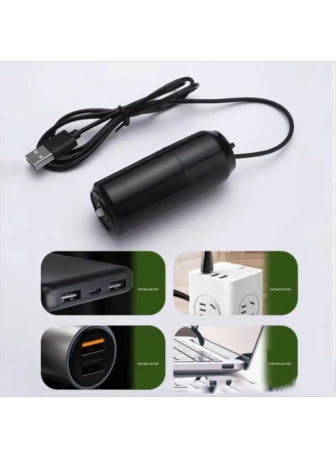 HUANXIN HOME Portable Mini USB fishing fish tank oxygen pump air pump aquaculture aquarium supplies accessories,1SET,BLACK. - Image 4