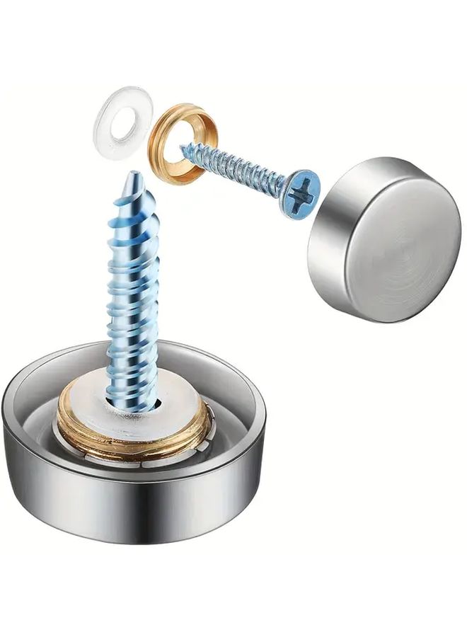 Stainless Steel Mirror Nail Decorative Caps Screw Set 16mm to 25mm 200 Pcs - Image 3