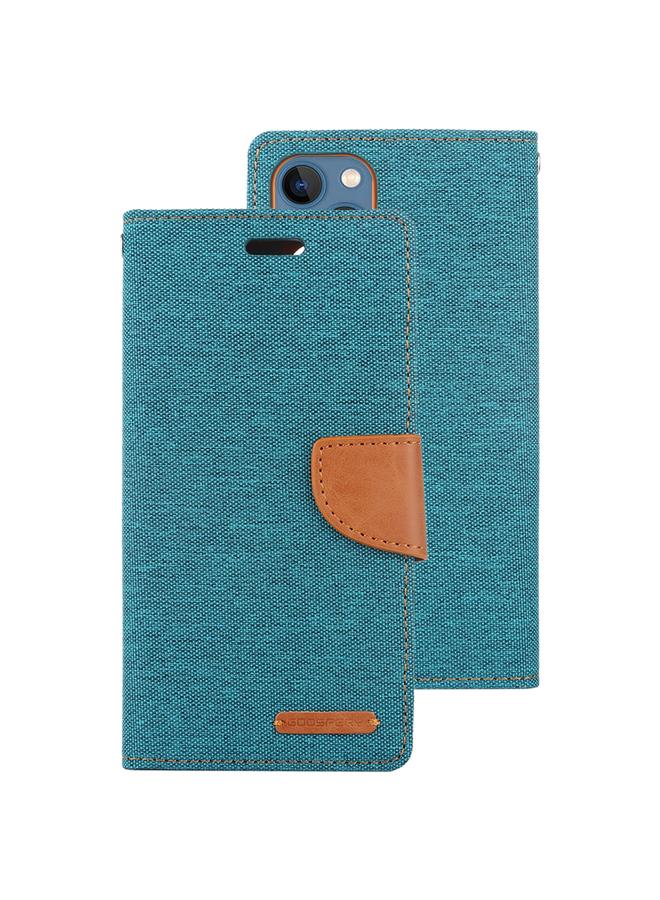 جوسبيري جراب هاتف من الجلد القابل للطي من قماش كانفاس دياري لهاتف آيفون 14 بلس - Image 2