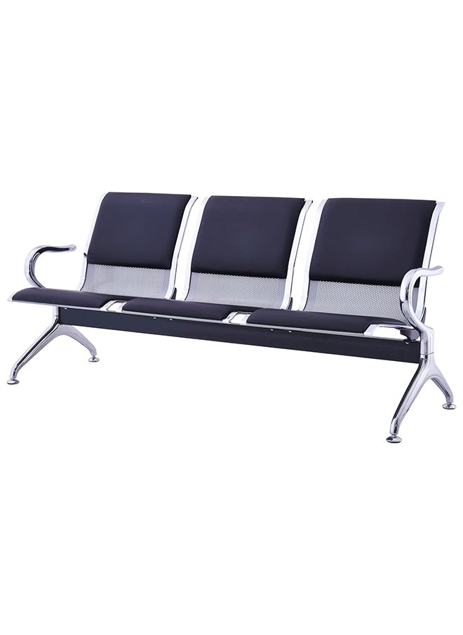 MAF furniture Maf 3 Seater Airport Chair With Cushion-Black Modle Maf-6133 