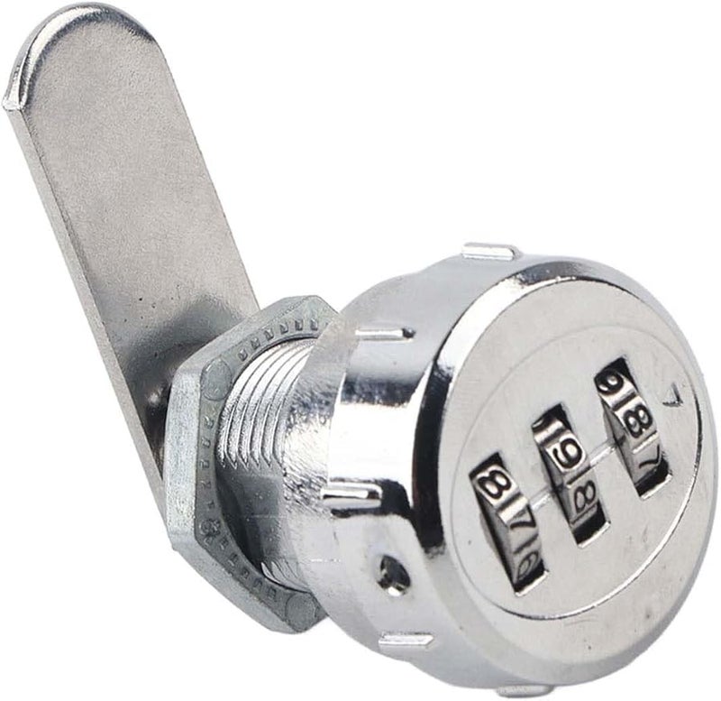 3 Digit Combination Cabinet Lock Silver Stainless Steel For 0 5 To 9mm Metal Cabinet - Image 3