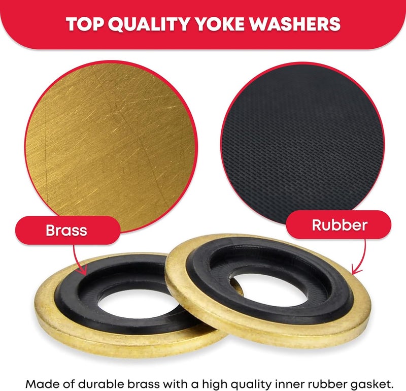 Ever Ready First Aid Oxygen Regulator Brass Yoke Washer Seals Pack of 25 - Image 2