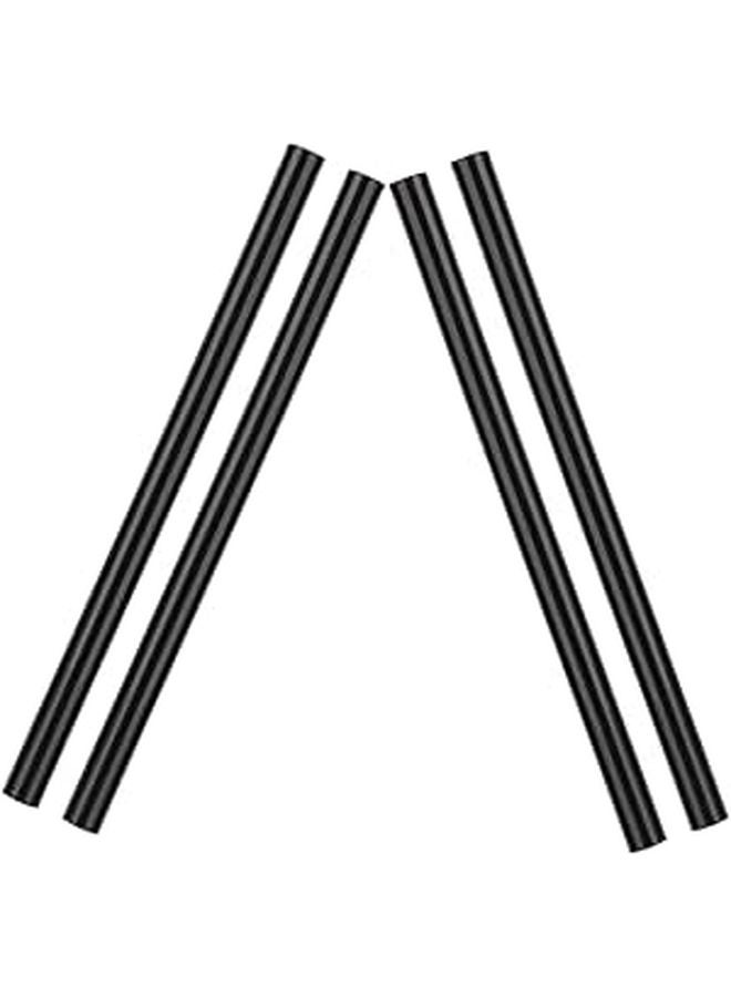 4Pcs Black Heat Resistant Stove Leg Covers Non Slip Outdoor Camping Protective Sleeves - Image 1