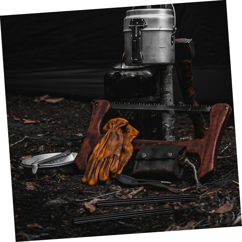 4Pcs Black Heat Resistant Stove Leg Covers Non Slip Outdoor Camping Protective Sleeves - Image 3