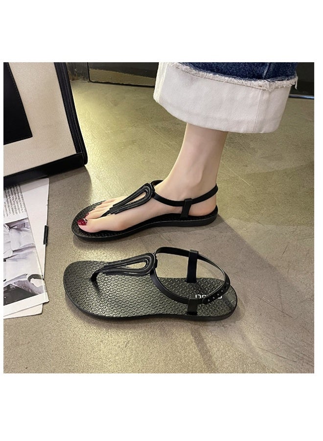 NIBEMINENT Summer Women's Unique Fashionable  Back Strap Round Head  Slippers  - Image 2