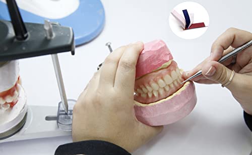 Impressive Smile Dental Articulating Paper Blue/Red 12 books 144 Strips for Occlusal and Interproximal Adjustments - Image 5