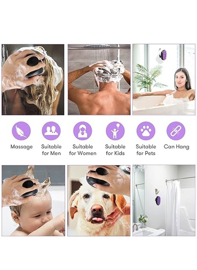 DUKASOU Hair Scalp Massager Shampoo Brush for Shower, Scalp Scrubber with Soft Silicone Bristles for Hair Growth & Dandruff Treatment, Wet Dry Oil Hair Massager for All Hair Types of Women  - Image 3