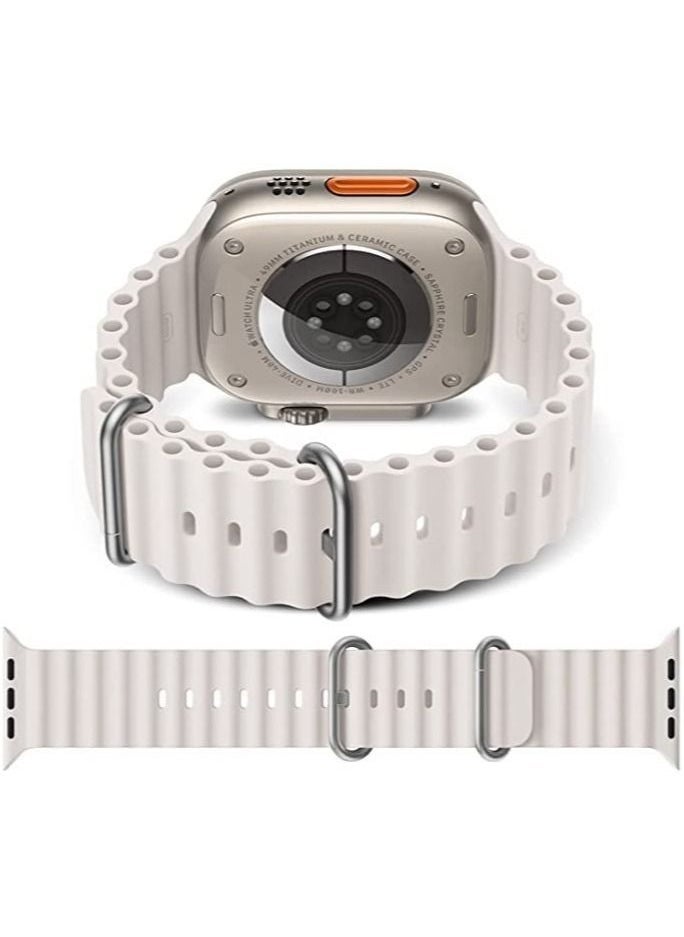 BGM - Sport New Silicone Band Compatible with Apple Watch Ultra Ocean 38/40/41mm Strap for iWatch Series Ultra 8 7 6 5 SE - Image 1