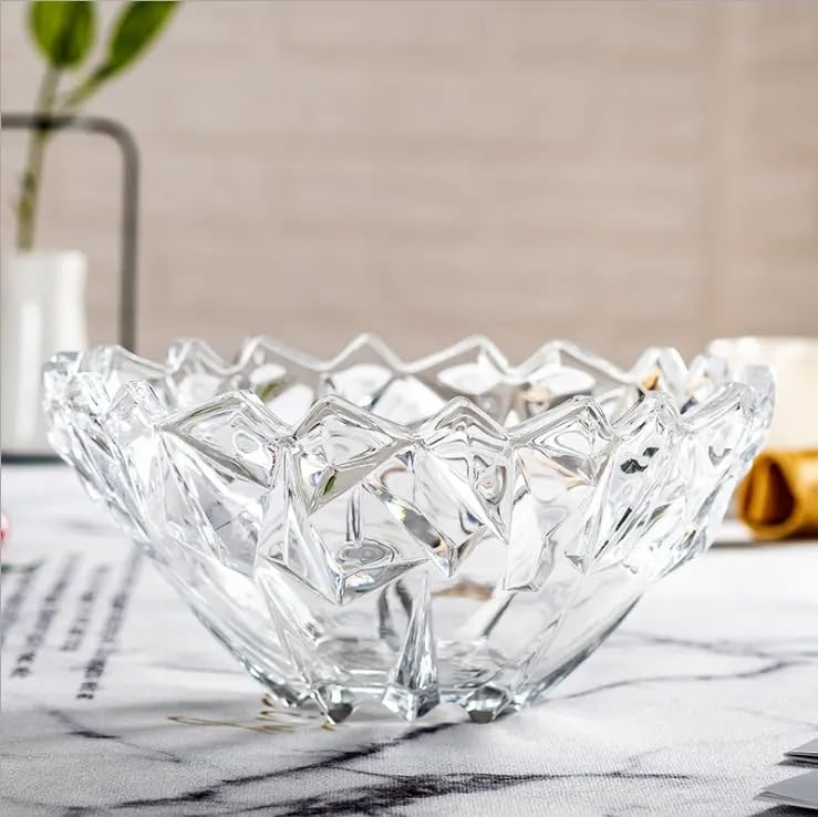 WRINGO WRINGO Glass Serving Bowls Set, 7 pcs Dessert Bowl Set, Glassware Tableware Serving Bowl Set for Ice-Cream, Fruit, Candy, Pasta, Salad, Sugar 1 Big Bowl, 6 Small Bowl (WD-04) - Image 5