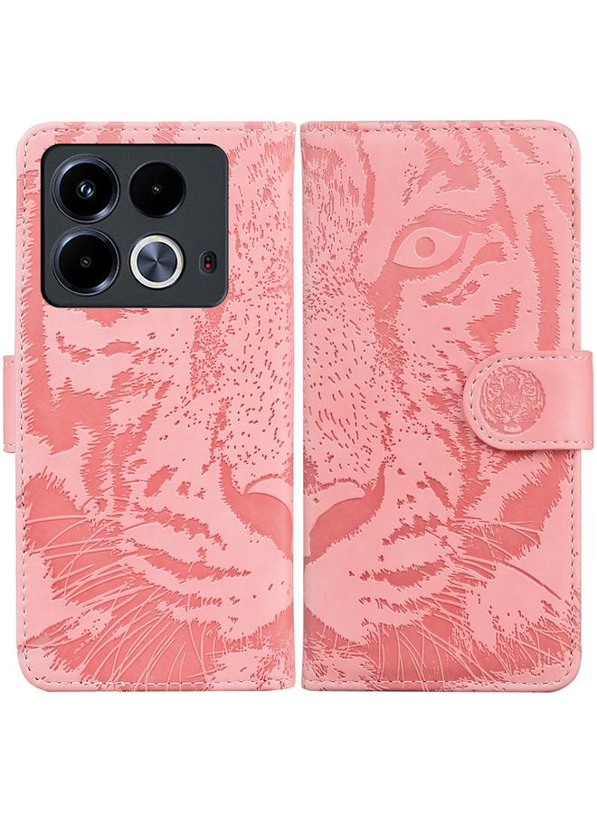 اس-توب جراب لهاتف Infinix Note 40 4G من الجلد بنقشة النمر - Image 1