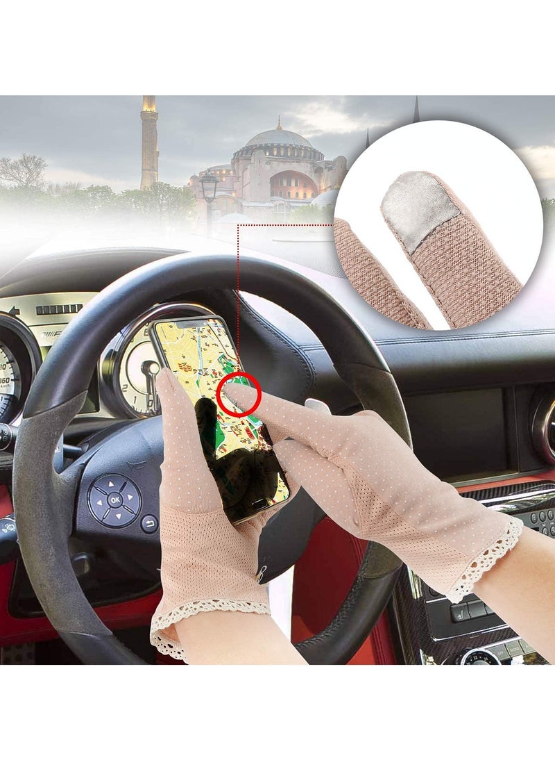 SOLARAE Women's Sun Protection Gloves UV Protection Gloves Summer Sun Protection Gloves Driving Cycling Fishing Golf Outdoor Activities Supplies,  4 Pairs Medium - Image 5