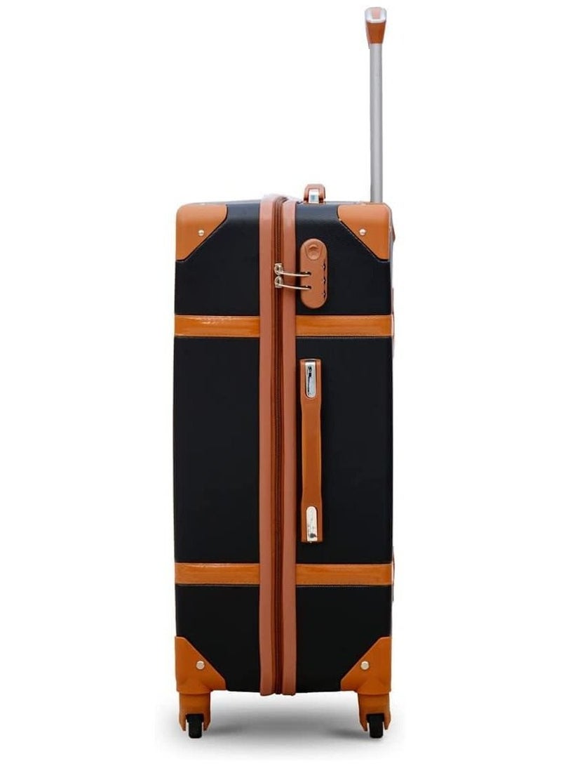 Concept مجموعة من 4 حقائب سفر فاخرة ذات غلاف صلب بتصميم مستوحى من الطراز القديم مع قفل رقمي مقاس 28 بوصة و24 بوصة و20 بوصة و12.5 بوصة - Image 5