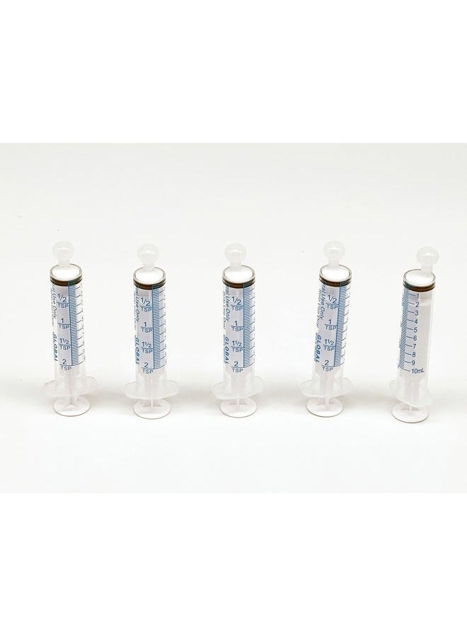 10ML UltraFlo Oral Syringe with Cap - Eccentric Tip - 2 Teaspoon - 10cc O-Ring Plunger Rod - QTY 5  - Image 4