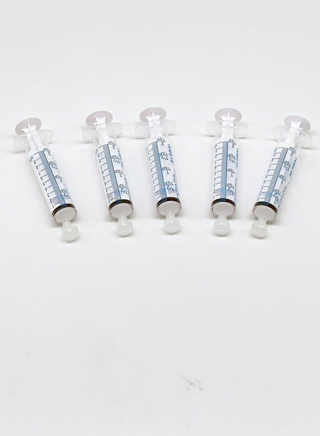10ML UltraFlo Oral Syringe with Cap - Eccentric Tip - 2 Teaspoon - 10cc O-Ring Plunger Rod - QTY 5  - Image 2
