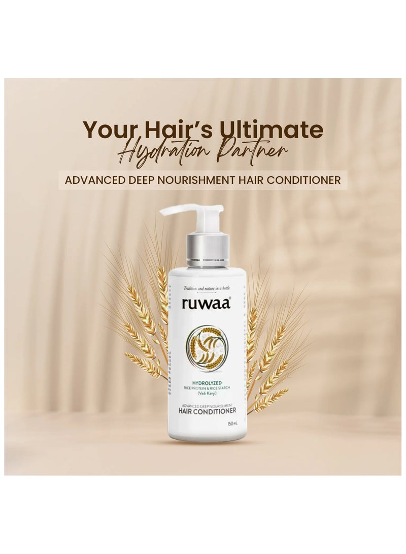 ruwaa Hair Conditioner With Rice Protein & Starch For Frizz Free Hair 150ML Nourishes Dry hair | Flights Frizz | Prevents hair Breakage - Image 1