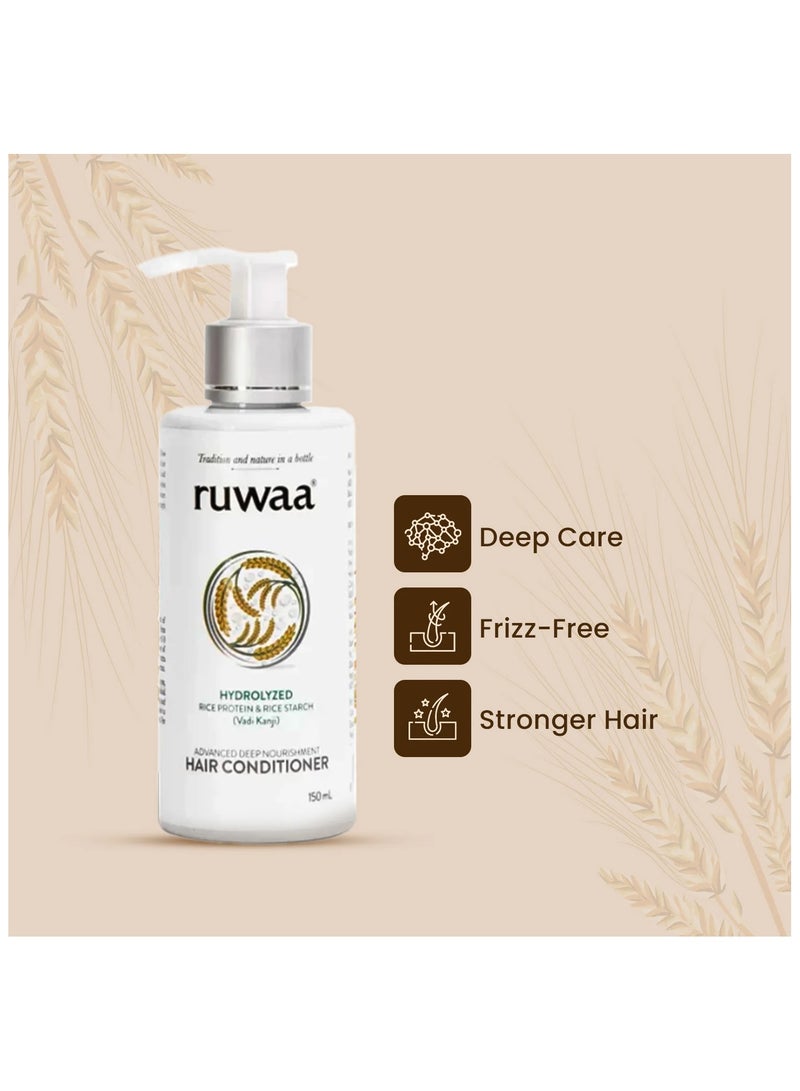 ruwaa Hair Conditioner With Rice Protein & Starch For Frizz Free Hair 150ML Nourishes Dry hair | Flights Frizz | Prevents hair Breakage - Image 3