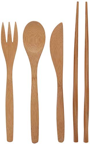 To-Go Ware Bamboo Travel Utensils - Utensil Set with Carrying Case, Hijiki - Image 2