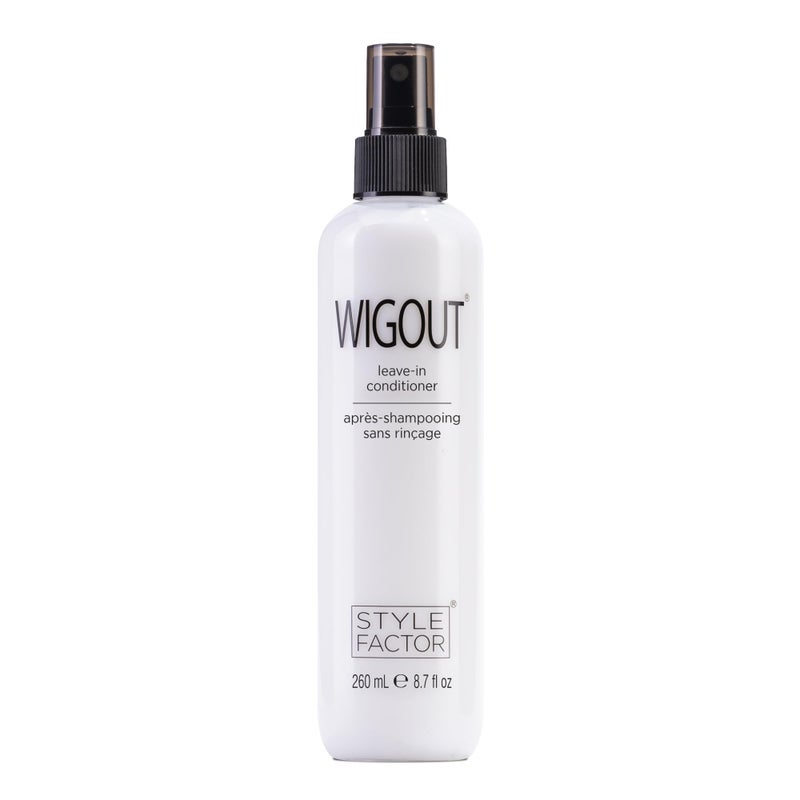 Style Factor WIGOUT Leave-In Conditioner Spray â€“ Lightweight Hydrating & Conditioning Mist Controls Frizz, Adds Shine & Softness For Dry Damaged Hair No-Rinse Formula for All Hair Types - White - Image 1