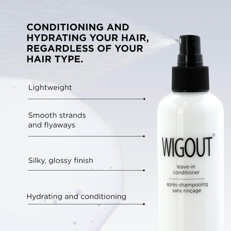 Style Factor WIGOUT Leave-In Conditioner Spray â€“ Lightweight Hydrating & Conditioning Mist Controls Frizz, Adds Shine & Softness For Dry Damaged Hair No-Rinse Formula for All Hair Types - White - Image 4