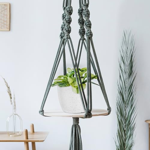 Utopia Home - Plant Pots Indoor with Drainage - 7/6.6/6/5.3/4.8 Inches Flower Pots - 5 Pack Plastic Planters - Ideal for Stocking Stuffers or Home Christmas Decorations - Spotty Grey - Image 5