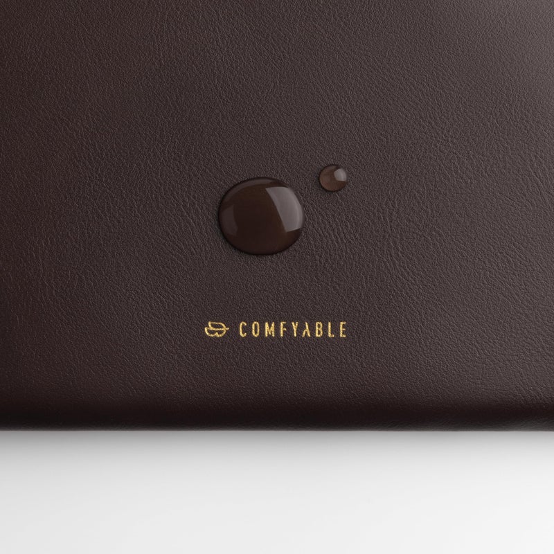 Comfyable Slim Protective Laptop Sleeve 15 Inch 14 Inch, PU Leather Bag Compatible with 15" MacBook Air (Snug Fit) M4 2025 & 14" MacBook Pro M4 (Loose Fit), Computer Case for Mac, Chocolate - Image 3