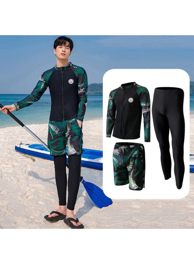New Summer Lovers Swimming Suit Women's Split Long Sleeve Trousers Set Diving Suit Surf Snorkeling Conservative