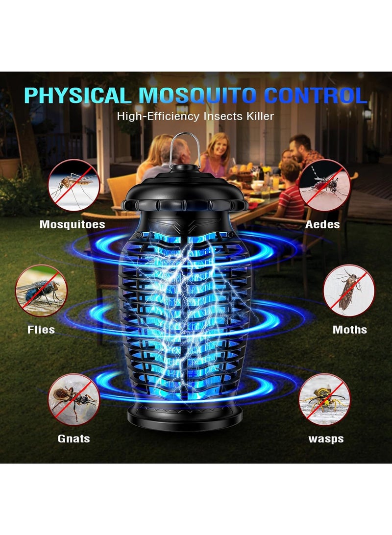 Bug Zapper Outdoor/Indoor, 4200V High Powered Electric Mosquito Zappers Killer, Waterproof Insect Fly Swatter Zapper Mosquito Trap, Fly Traps, Insect Killer for Home,Garden,Backyard, Camping, Black - Image 4