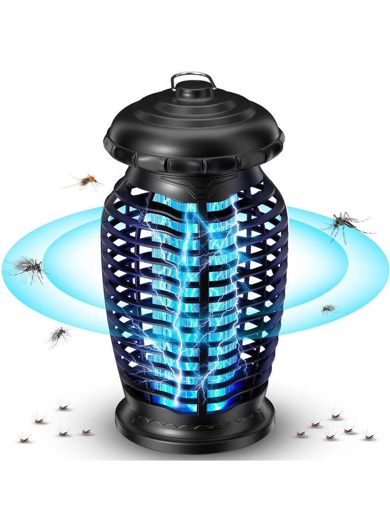 Bug Zapper Outdoor/Indoor, 4200V High Powered Electric Mosquito Zappers Killer, Waterproof Insect Fly Swatter Zapper Mosquito Trap, Fly Traps, Insect Killer for Home,Garden,Backyard, Camping, Black - Image 1