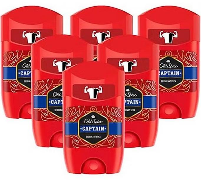أولد سبايس مزيل عرق كابتن للرجال، 6 × 50 مل - Image 1