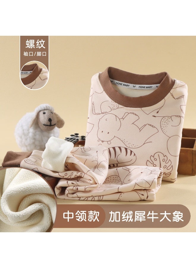 Children's Sets Kids Thermal Underwear Warm Pajamas 2Pcs Boys & Girls Autumn Winter Home Clothes Soft Comfortable Base Layer - Image 1