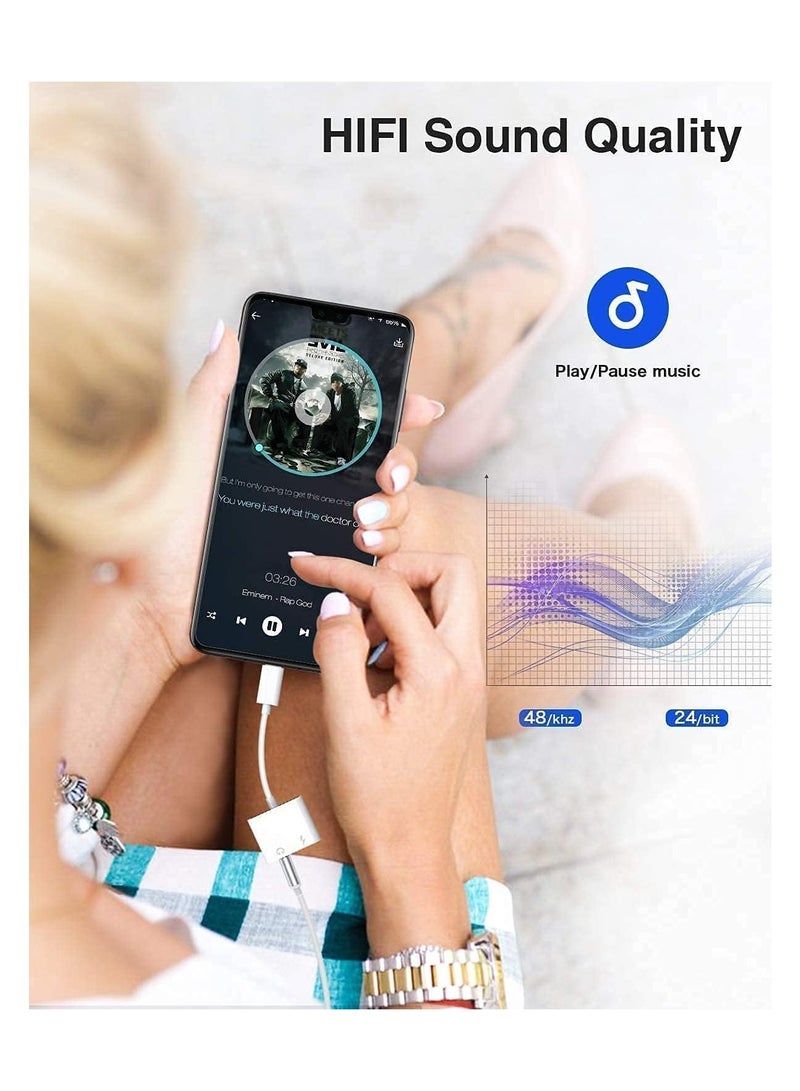 ELTRAZONE 2-In-1 Lightning To 3.5mm Headphone Audio Jack + Charge Cable - Image 5