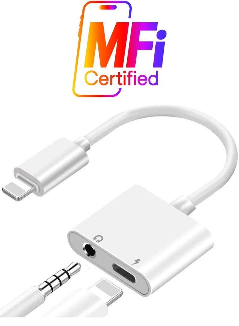 ELTRAZONE 2-In-1 Lightning To 3.5mm Headphone Audio Jack + Charge Cable - Image 1