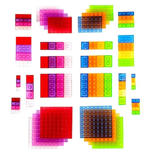 Strictly Briks Translucent Building Brick Starter Kit Compatible with Lego Create Castles Spaceships with Transparent Building Bricks Rainbow Clear 10 x 25 x 13 Pack of 1008 - Image 1