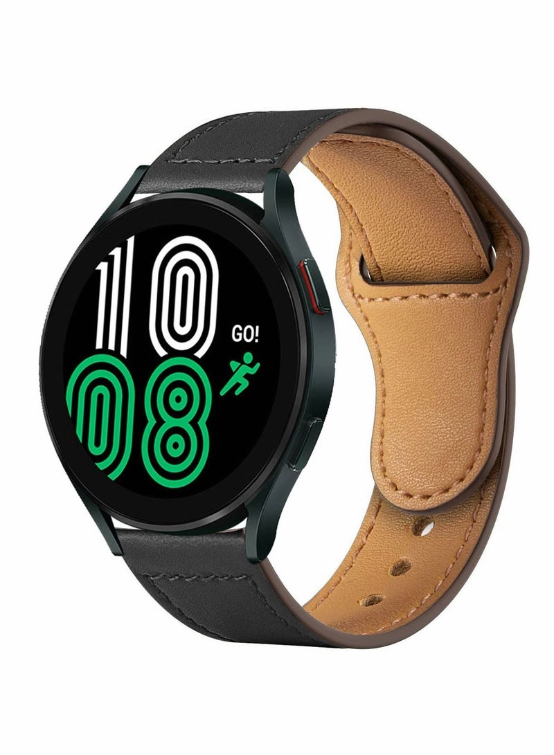 Y&D Leather Band for Galaxy Watch 4/5, 20mm Reverse Buckle ​Strap Samsung 5 - Image 2