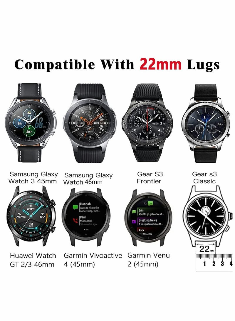 Y&D Leather Band for Galaxy Watch 4/5, 20mm Reverse Buckle ​Strap Samsung 5 - Image 4